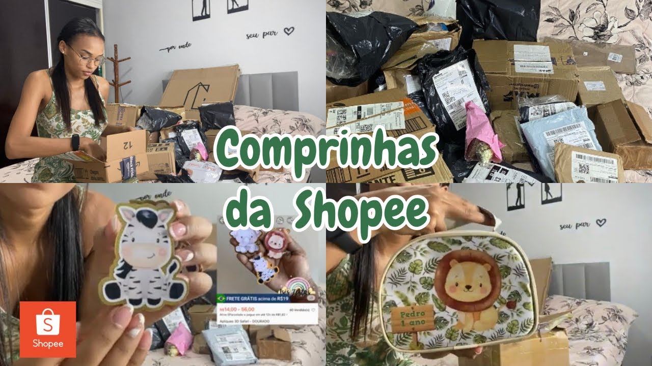 COMPRINHAS DA SHOPEE PARA O ANIVERSÁRIO DE 1 ANO DO PEDRO!!! 🥳🎁🎉🎉