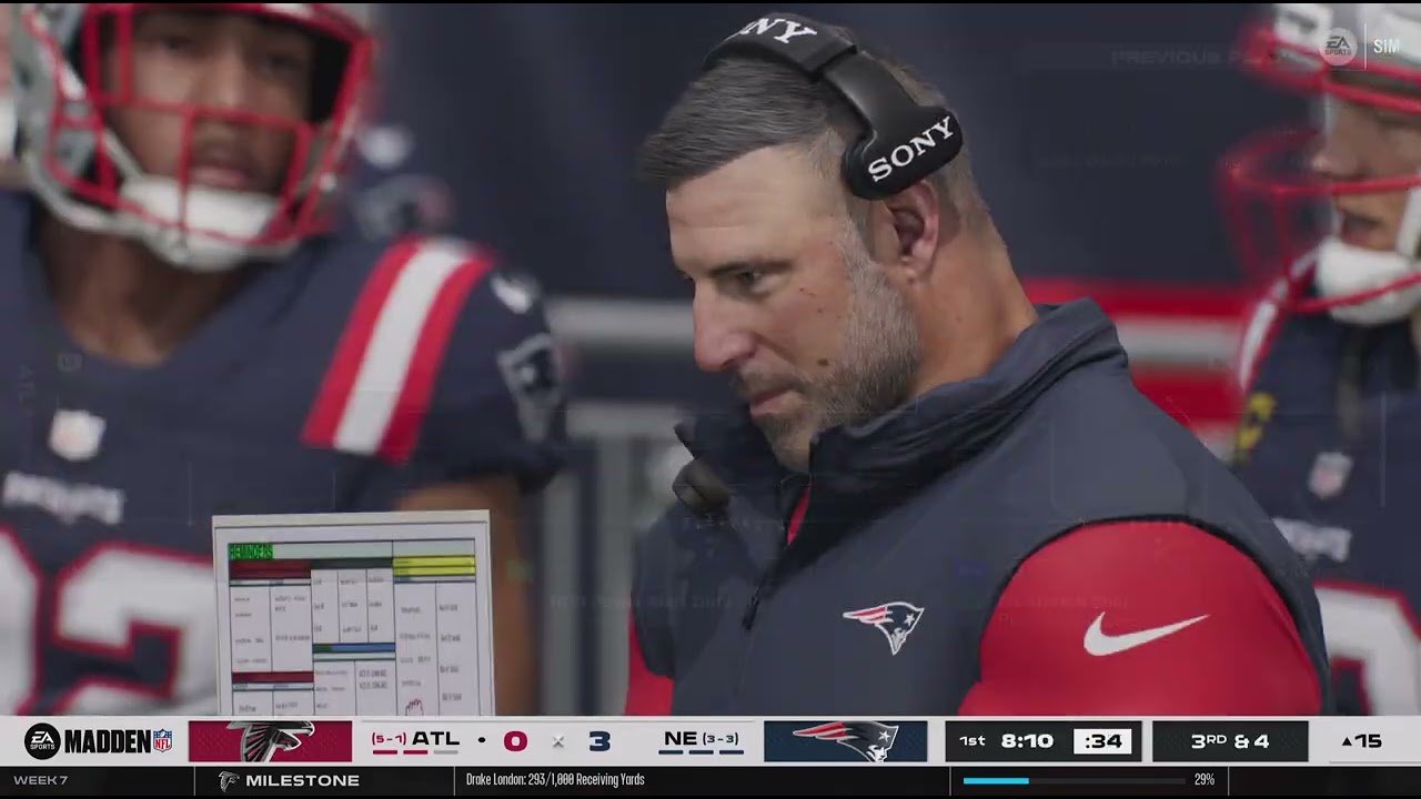 Madden NFL 26 FFY5 Week 7 Falcons Patriots First Half