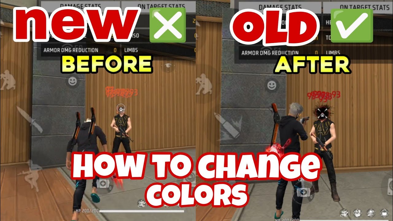 how to change damage colour in free fire 💯 ob45 new update ka bad 😱🗿