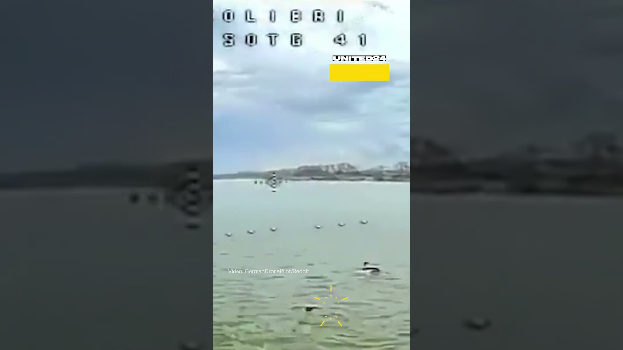Ukrainian FPV drone Catches a Swimming Russian Soldier Mid-escape #warinukraine