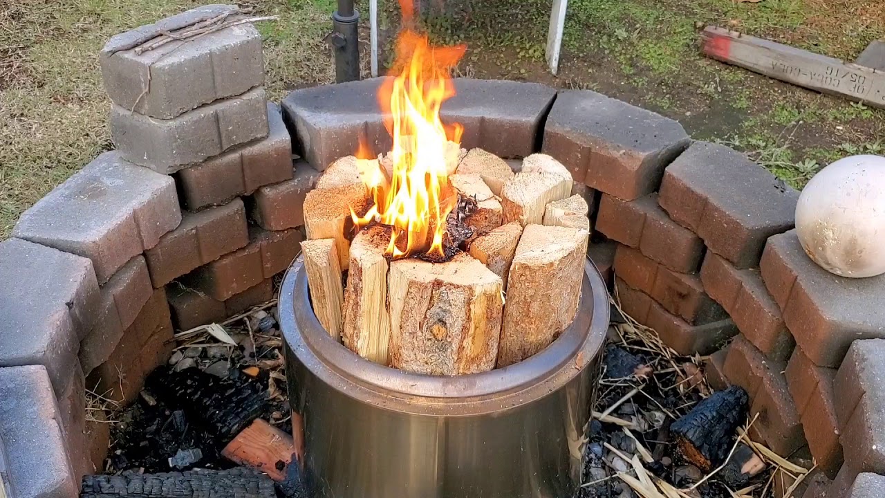 Swedish torch fire in solo fire pit. This is the way. Swedish fire 6.0