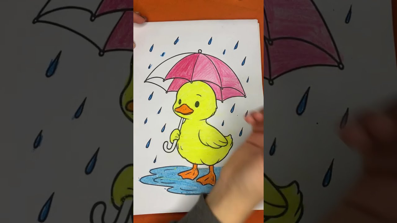 Hi friends ! 😍 let’s colour this cute duck together.! 😍🧡