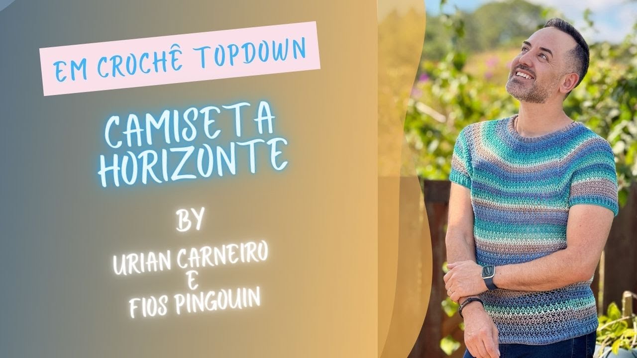 Camiseta topdown em crochê