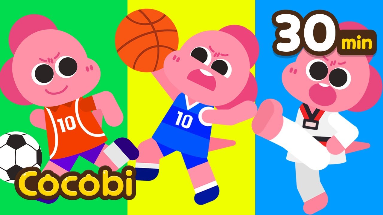 Sports Game and Athlete Song! 🏋️🏃The Olympic Song | Kids Song Compilation | Cocobi
