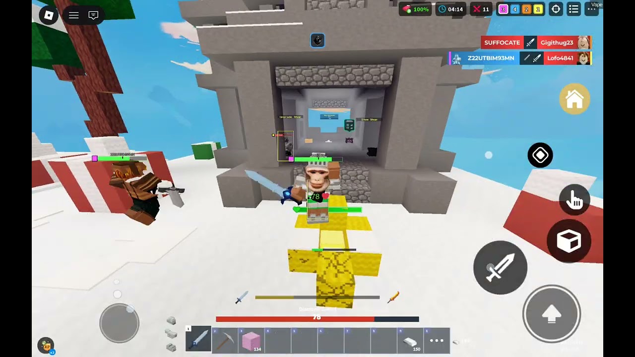 Playing bedwars on my main(CRAZY)