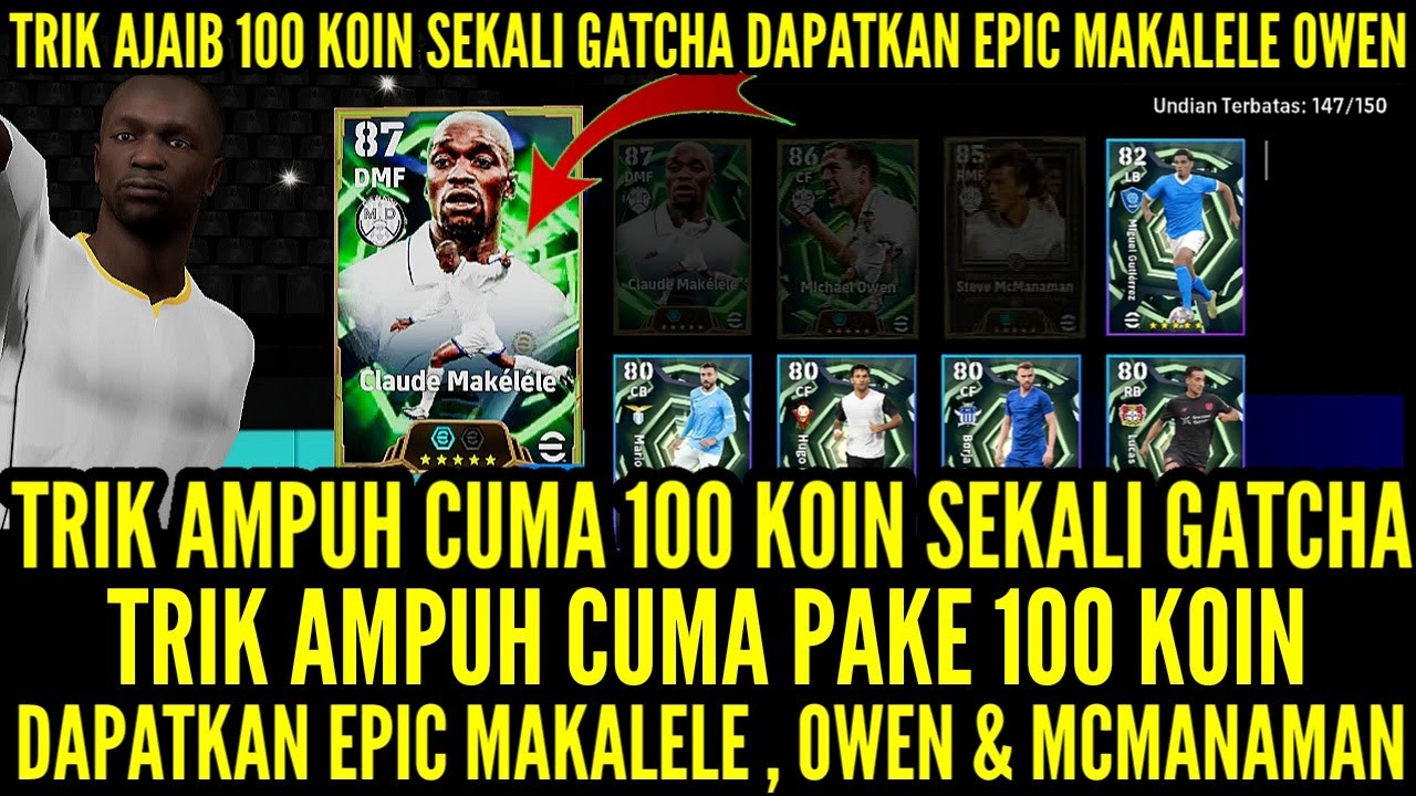 TRIK AMPUH CUMA PAKE 1OO K0IN SEKALI GATCHA DAPATKAN EPIC TERKUAT MAKALELE 1O7 , 0WEN & MCMANAMAN !
