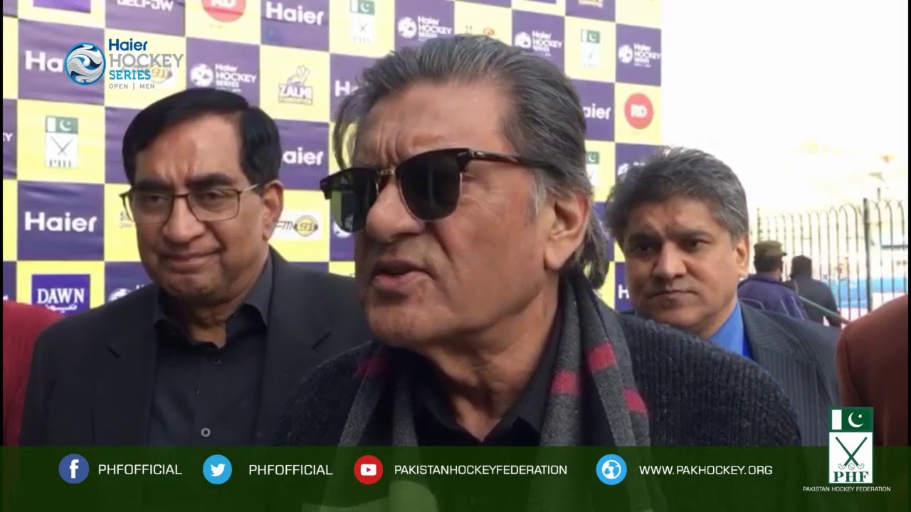 Brig Khalid Sajjad Khokhar President PHF Media Talk on Haier Hockey Series open 2018