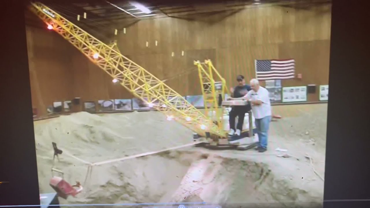 World’s Largest Working Dragline Model. MARION 8750. Me at the controls with Jim Brennan.