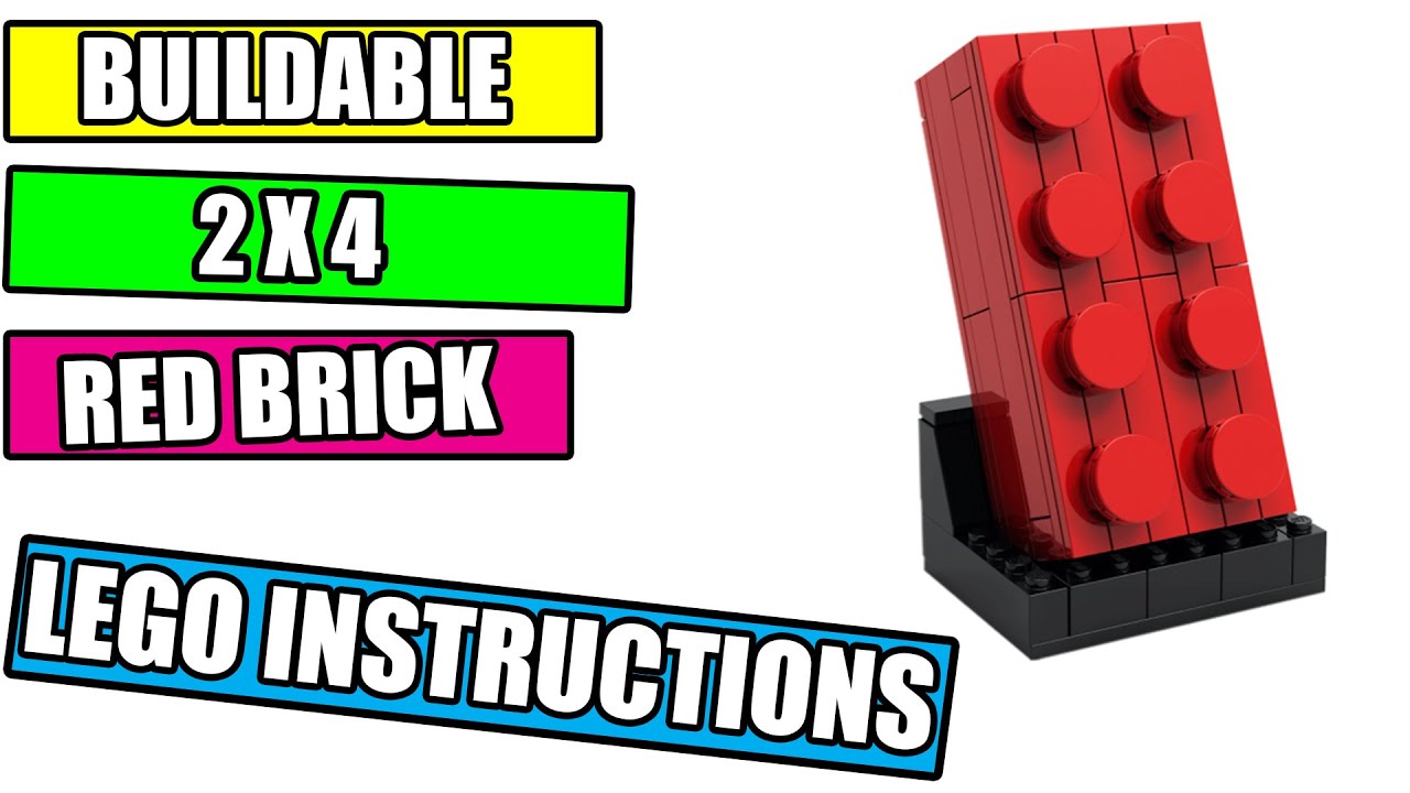 LEGO INSTRUCTIONS - BUILDABLE 2 x 4 RED BRICK - PROMOTION - LEGO 5006085