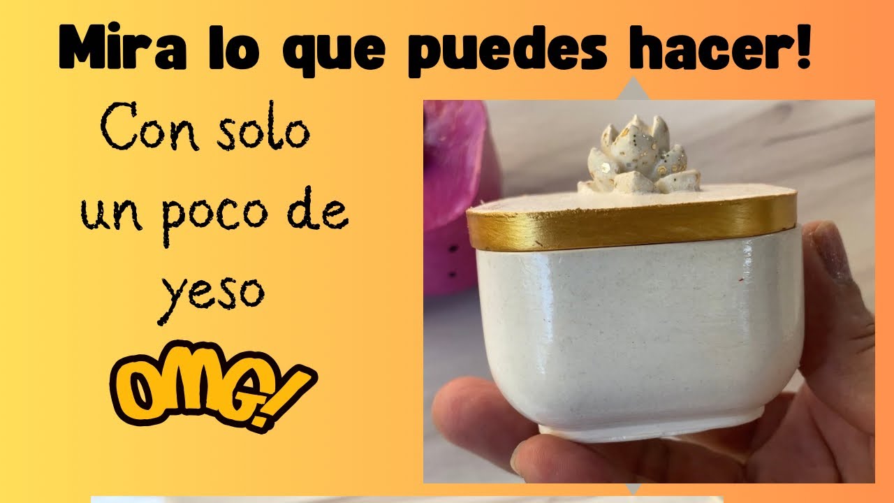 Así de fácil puedes hacer recipientes para velas o alhajeros de yeso