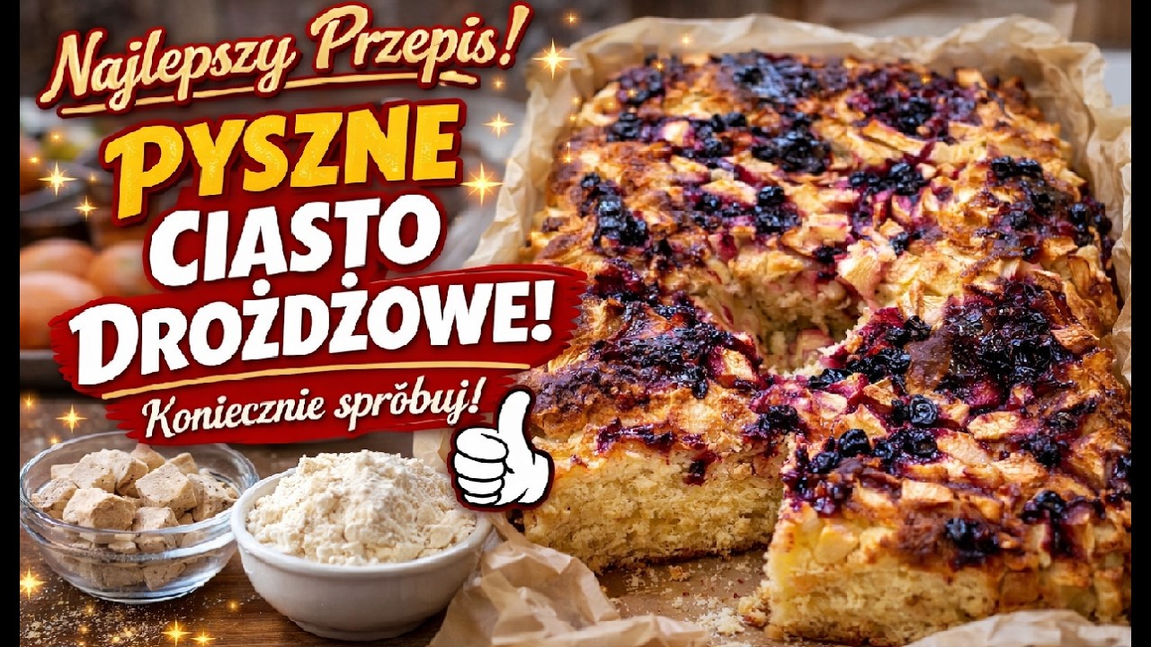 Idealne Ciasto Drożdżowe Krok po Kroku, Szybkie i Proste  | Sprawdzony Przepis