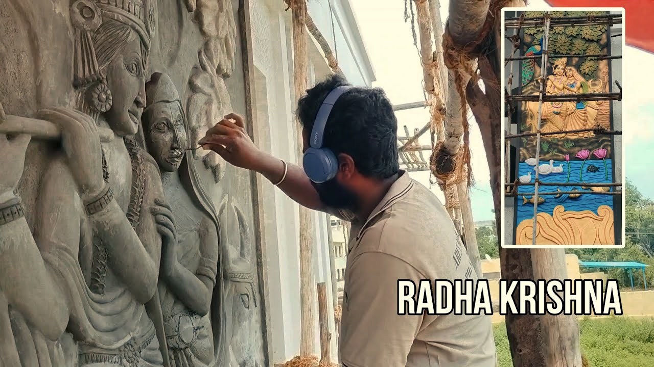 Radha Krishna Mural art #ArunMuralart   