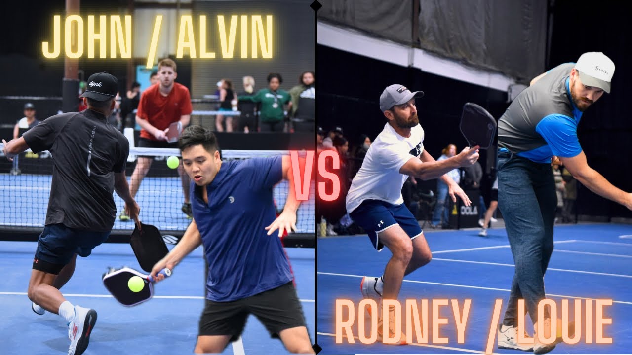 4.5 | REVERSE PICKLE???  Louie/Rodney VS JohnTOE/Alvin | Snake Slam | Stacks Pickleball