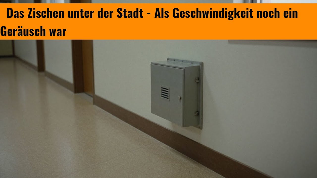 Das Zischen unter der Stadt - Als Geschwindigkeit noch ein Geräusch war