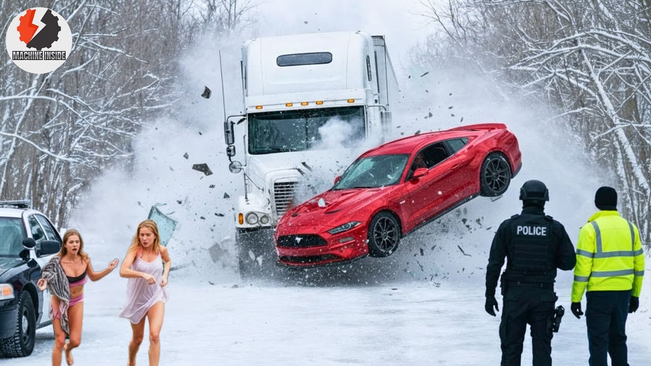 Idiots in Winter Trucks: How Snow and Ice Turn Small Mistakes Into Big Danger Caught on Camera #16