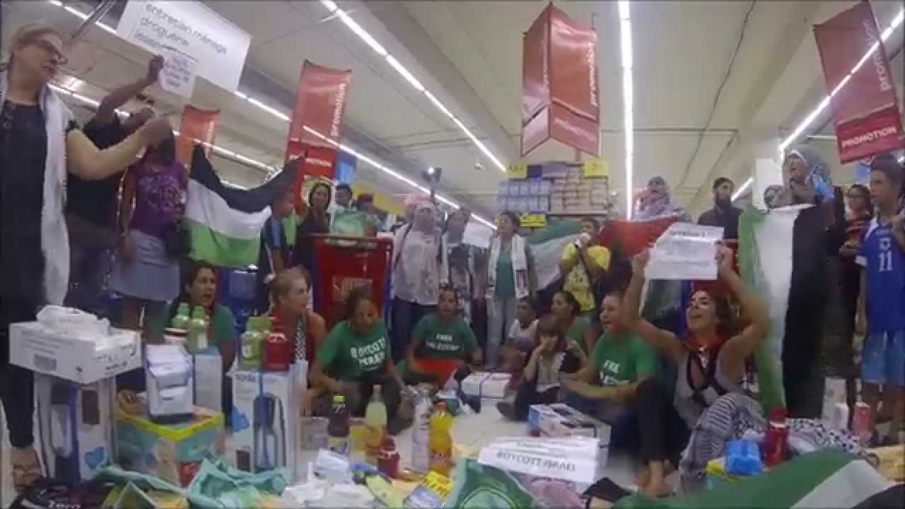 Action BDS, 19 08 2014, Carrefour Grand Littoral