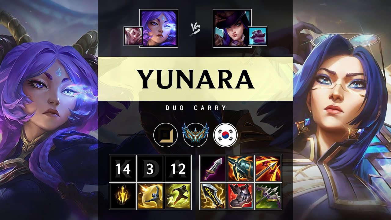 Yunara Carry vs Caitlyn - KR Challenger Patch 25.20