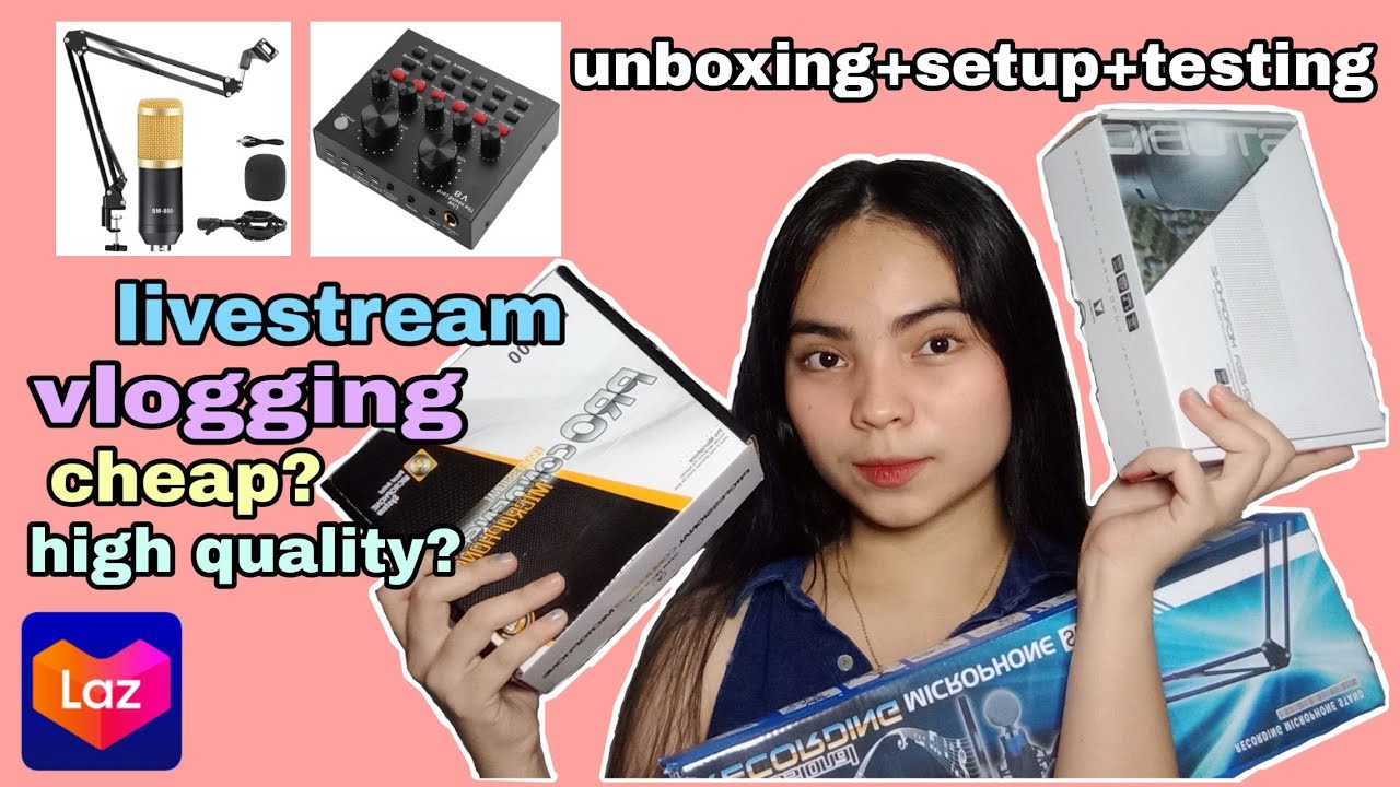 BM-800 Condenser Microphone + V8 Soundcard fr LAZADA (Unboxing+Setup+Testing) | Mary Rose Odog