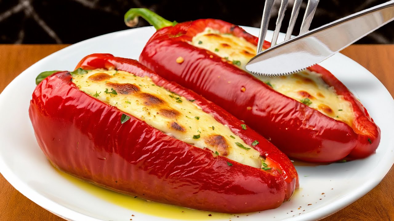 Leckerer als im Restaurant! Einfaches Rezept für gefüllte Paprika in 15 Minuten!