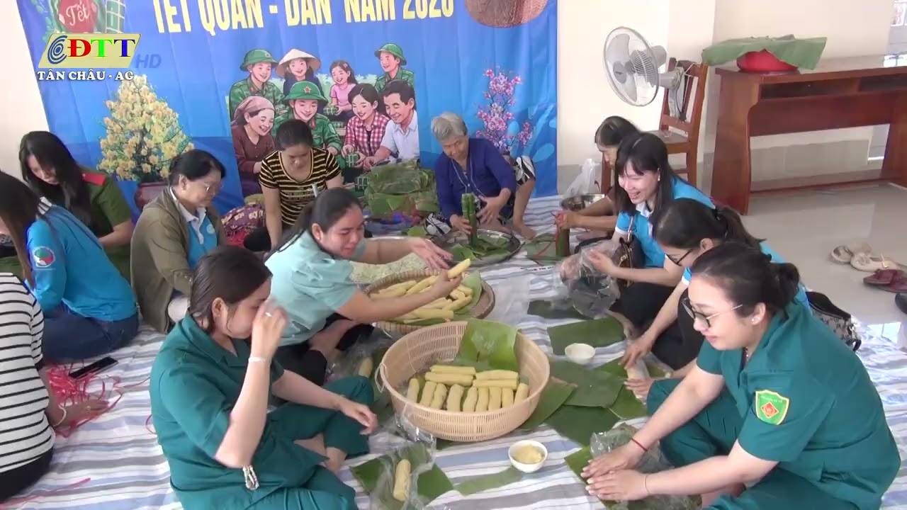 HỘI LHPN PHƯỜNG TÂN CHÂU TỔ CHỨC GÓI, NẤU BÁNH TÉT