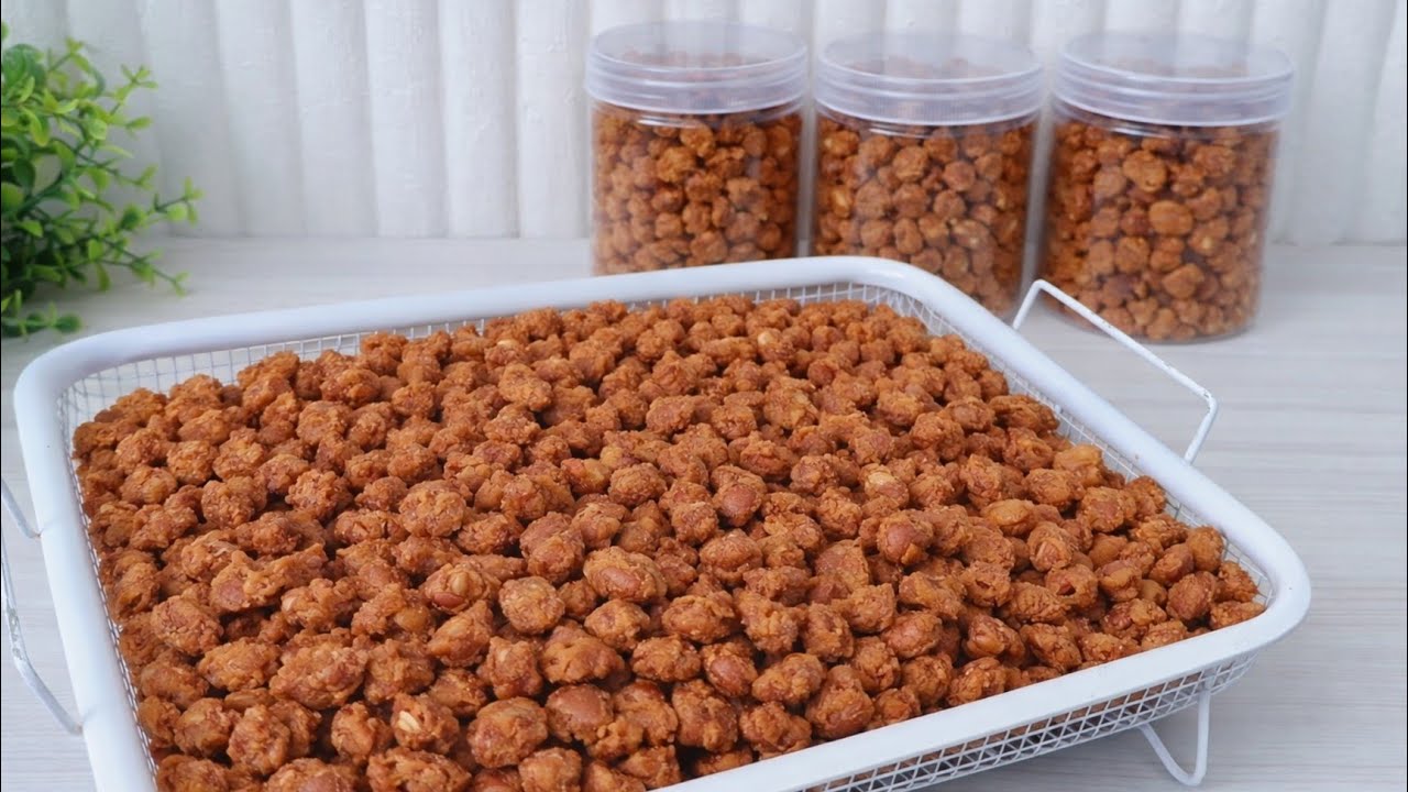 1/2 KG KACANG JADI 3 TOPLES KUE LEBARAN 2026 TERGAMPANG SUPER RENYAH 