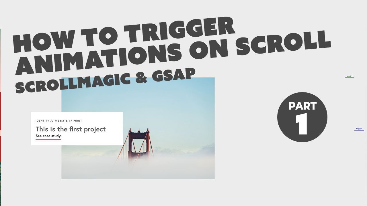 Trigger animations on scroll with an image reveal - ScrollMagic and GSAP - PART 1