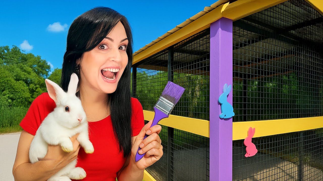 Pintamos La Casita de Los Conejos 🐰🏠 La Finquita Bonita