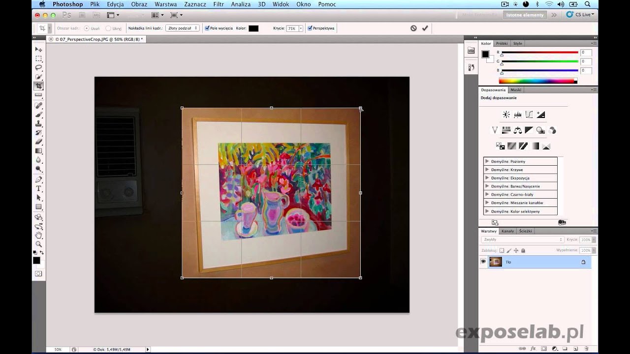 Kurs Adobe Photoshop [lekcja#13] - Kadrowanie w perspektywie