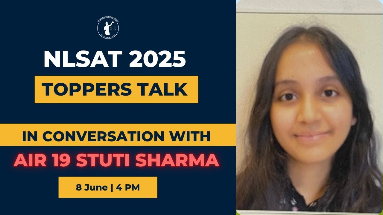 NLSAT Topper's Talk: A Conversation with Stuti (AIR 19 NLSAT 2025) I How to prepare for NLSAT 2026