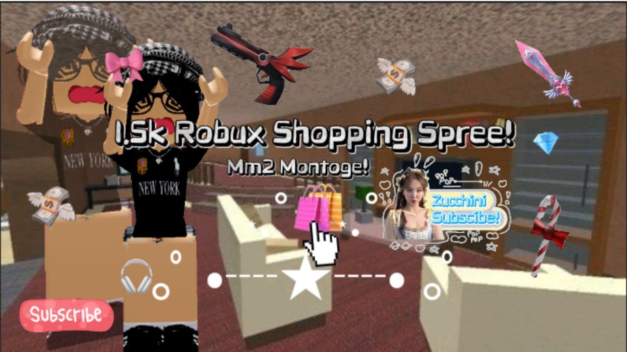 1.5k ROBUX shopping spree + mm2 montage🛍️💗