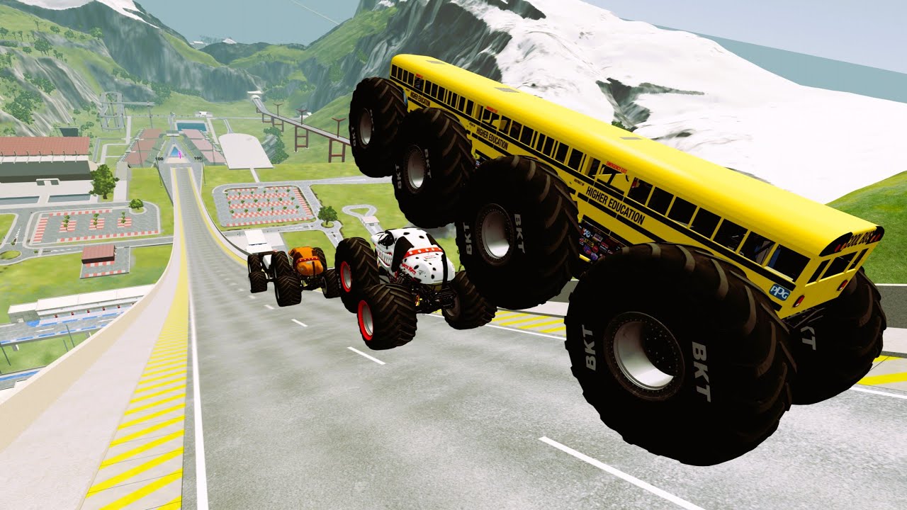 Epic High Speed monster trucks jumps Big & Small # 02 | CAR Stunt