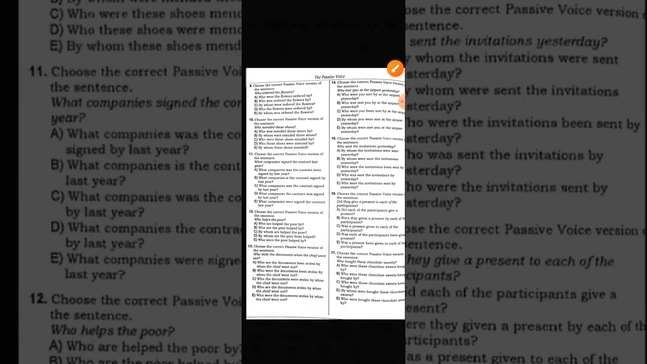 Passive Voice İnterrogative sentences Dim 2023 test toplusu test izah