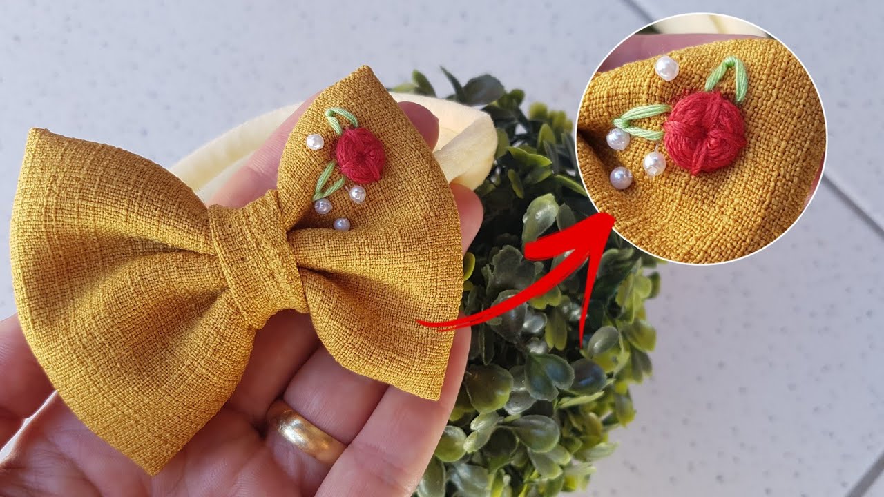 COMO BORDAR FLOR NO LAÇO DE TECIDO