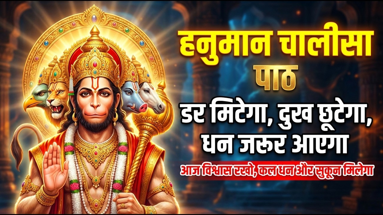 तेज़ 11 बार हनुमान चालीसा 🚩 तुरंत संकट नाश, भय दूर और कार्य सिद्धि #HanumanChalisa