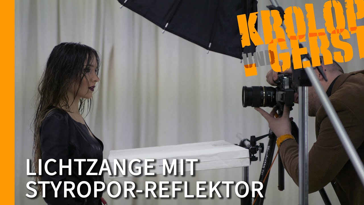 Lichtzange mit Styropor-Reflektor / Oldie But Goldie 📷 Krolop&Gerst