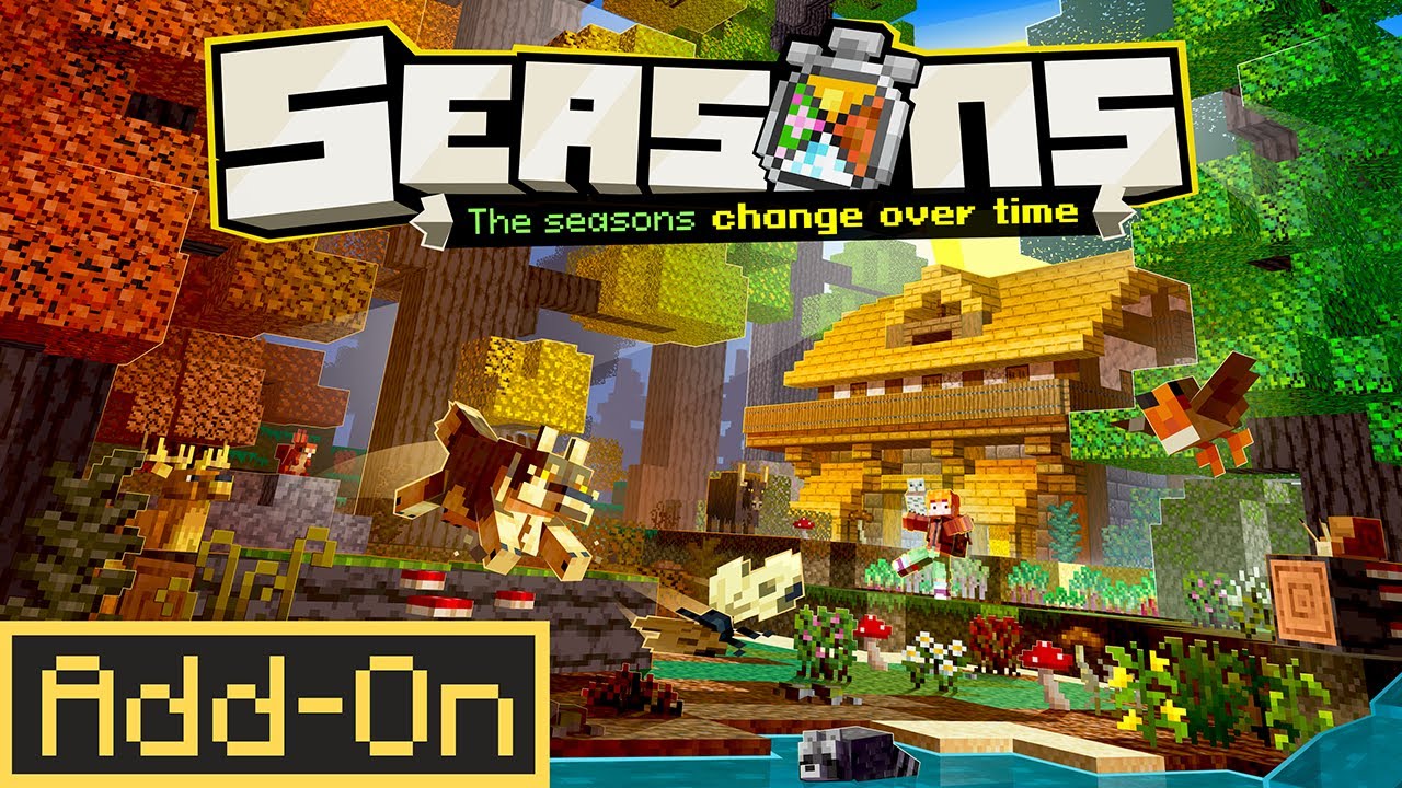SEASONS ADDON добавляет реалистичности в ваши миры выживания Minecraft