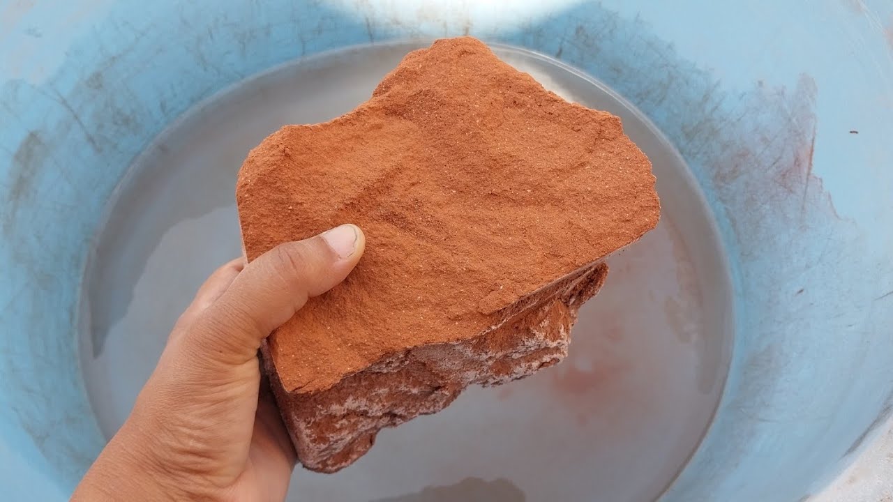Pure Red Dirt Crumbling in Water ASMR