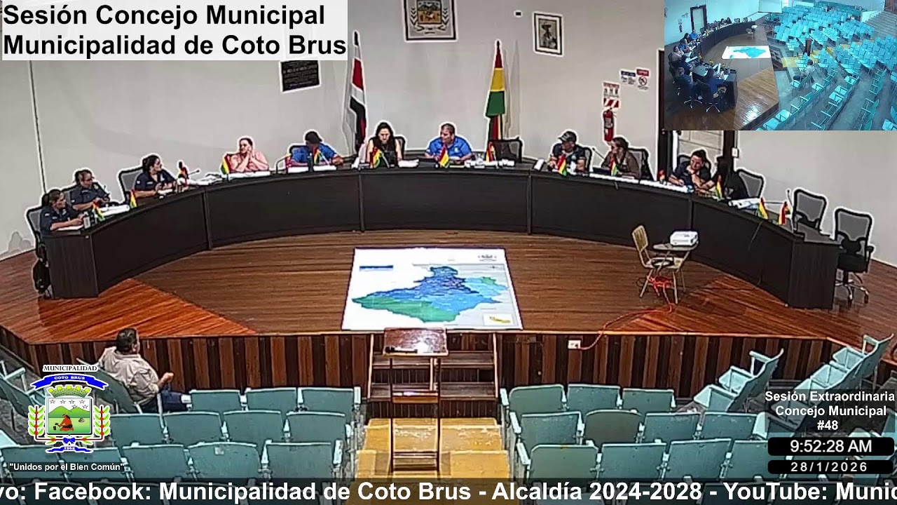 Sesión Concejo Municipal de Coto Brus.