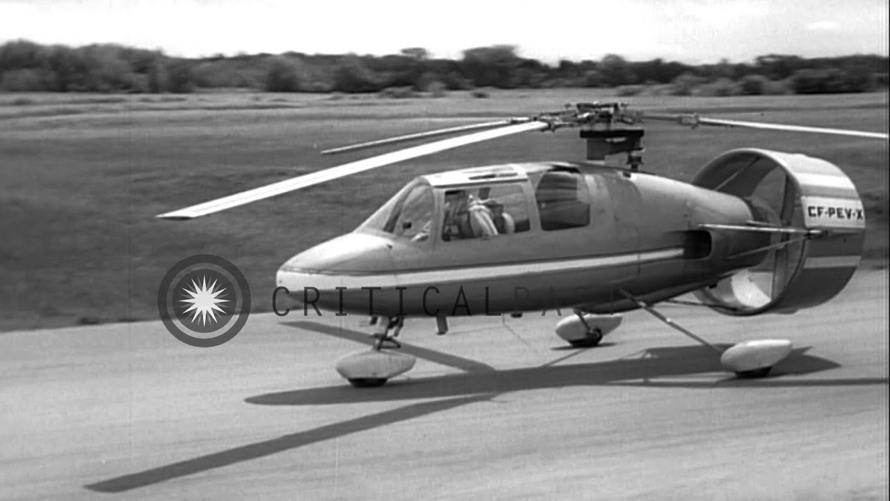 Flight test of a rotary-wing aircraft designed by Canadian designers. HD Stock Footage