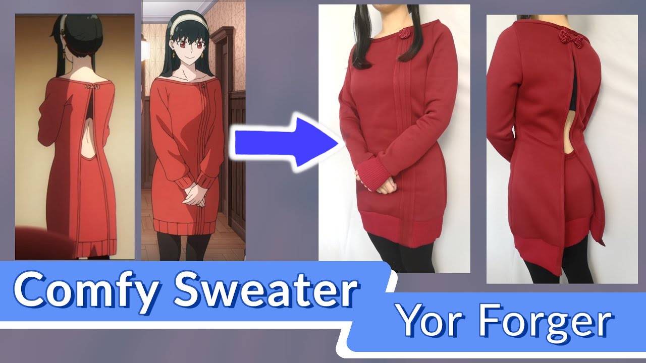 Yor Forger Cosplay Tutorial Red Sweater - DIY Sewing