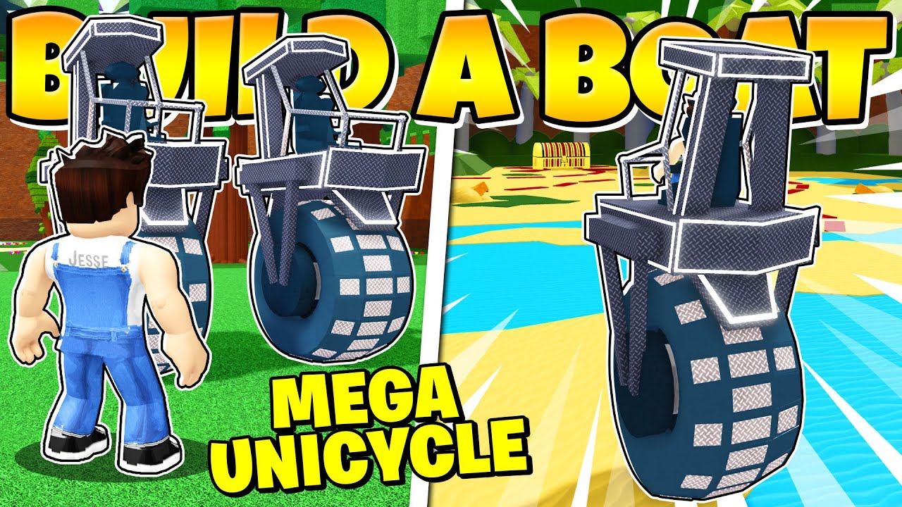 I BUILT A MONSTER TRUCK UNICYCLE In Build a Boat!