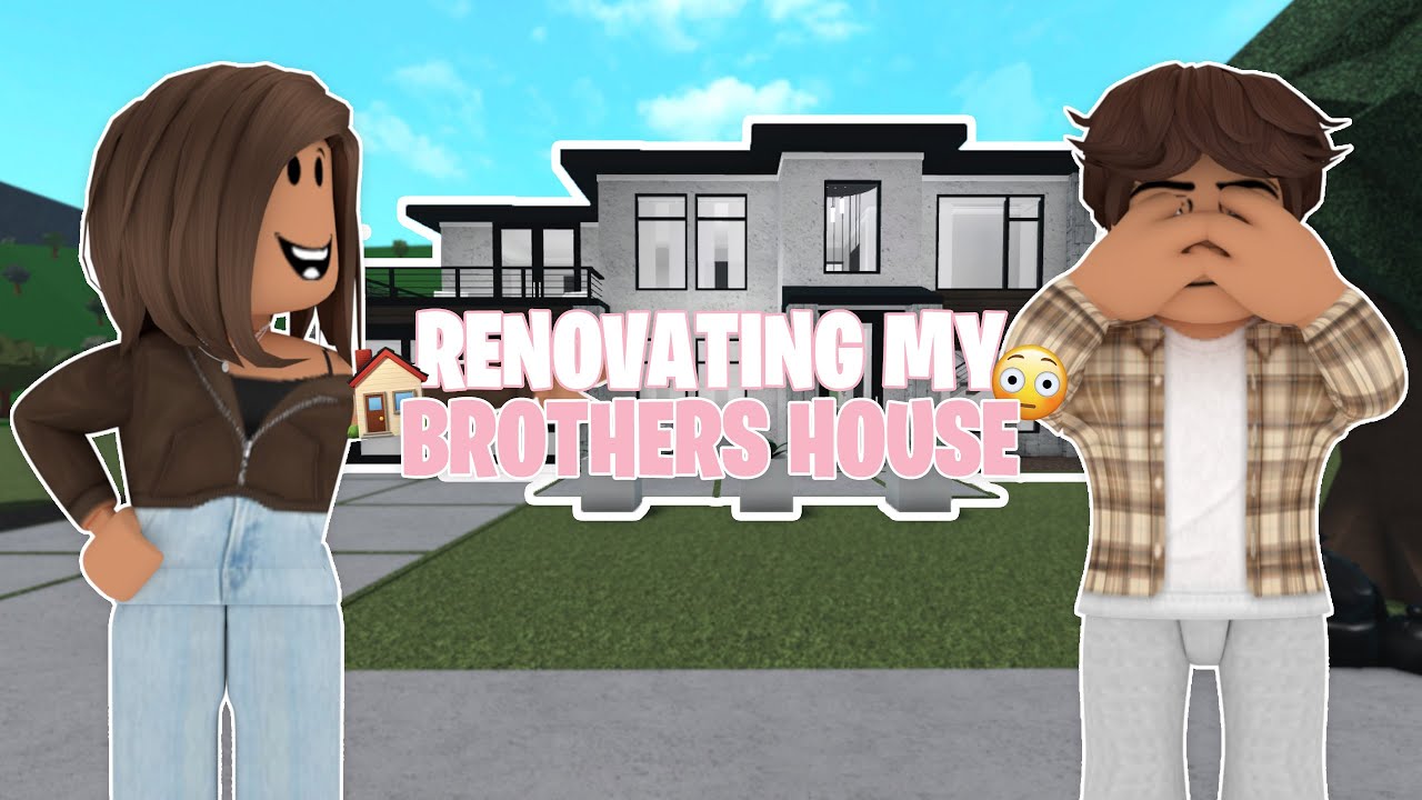 RENOVATING MY BROTHERS HOUSE! | Roblox Bloxburg Family Roleplay | **WITH VOICE**