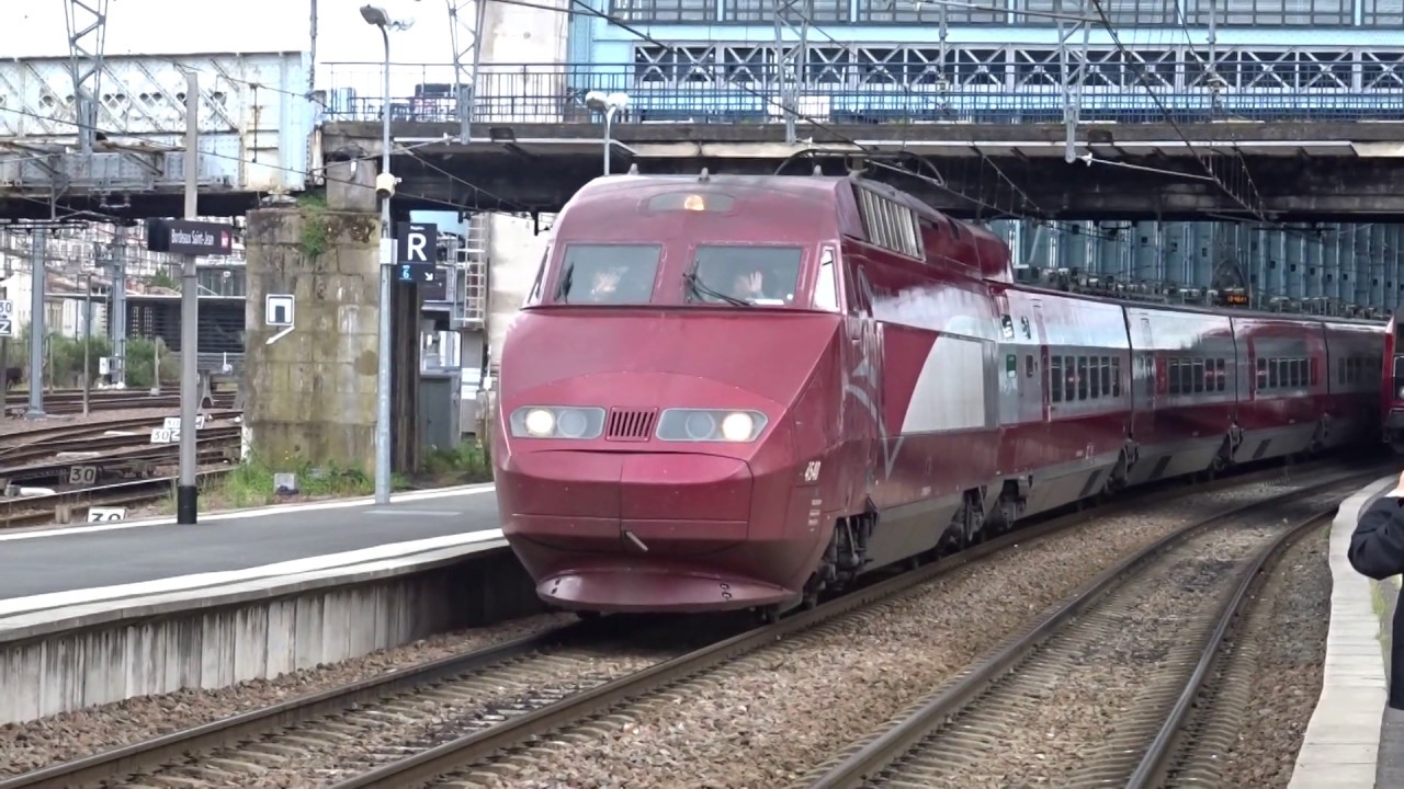 Départ TGV Thalys Réseau PBA 9962 Bordeaux -Bruxelles Midi