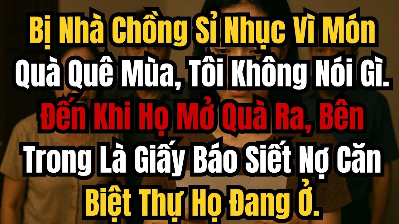 Bị Nhà Chồng Sỉ Nhục Vì Món Quà Quê Mùa, Tôi Không Nói Gì  Đến Khi Họ Mở Quà Ra, Bên Trong Là Giấy B