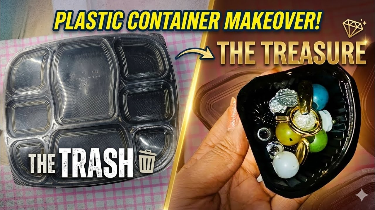 How to Upcycle Plastic Food Containers into Jewelry Organizers Turning TRASH into TREASURE! ✨ #DIY