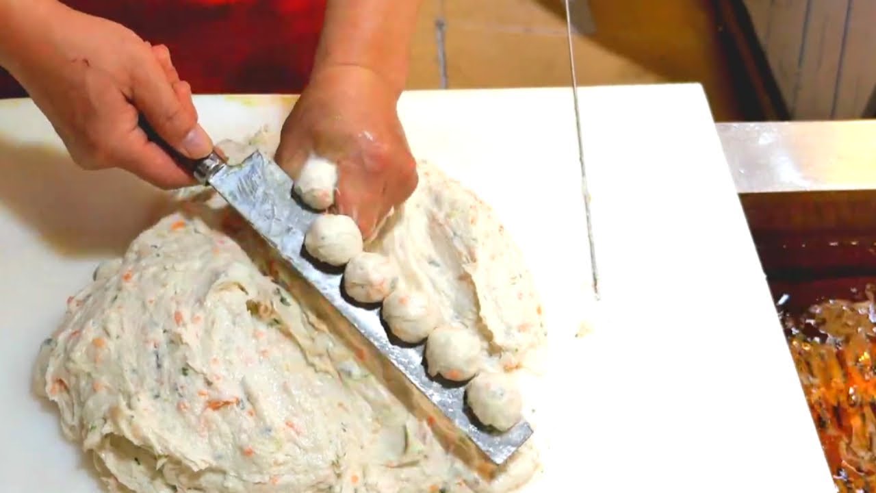 Crazy hand speed! Korean handmade fish cake master best3