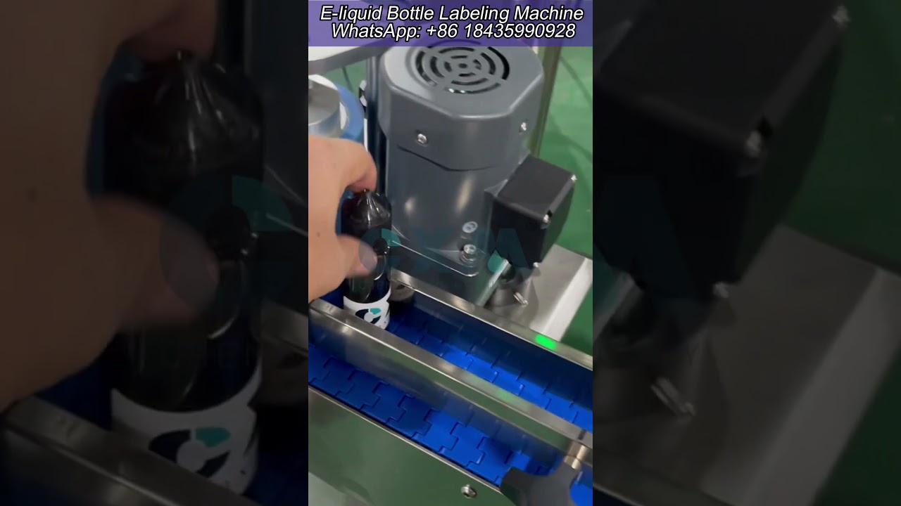 E liquid Bottle Labeling Machine #labelingmachine #bottlelabelingmachine #shortvideo #foryourpage