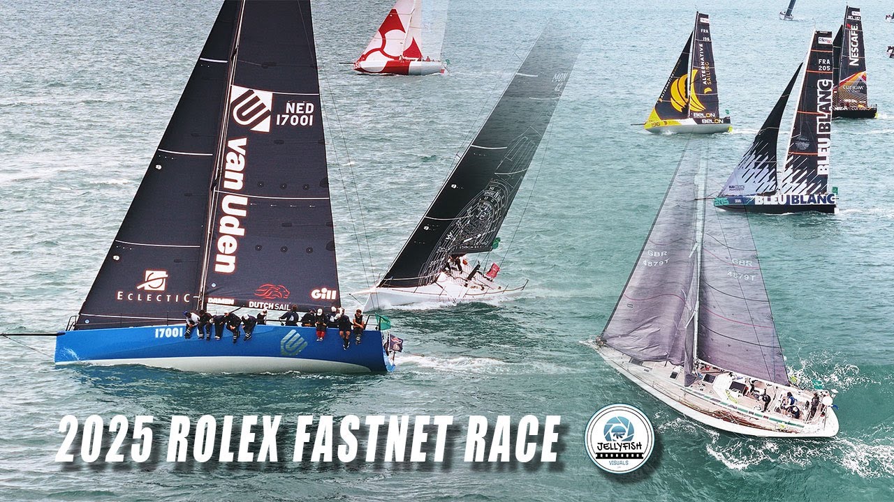 Breathtaking Drone Views: 2025 Rolex Fastnet Race - RORC Centenary | JellyFish Visuals
