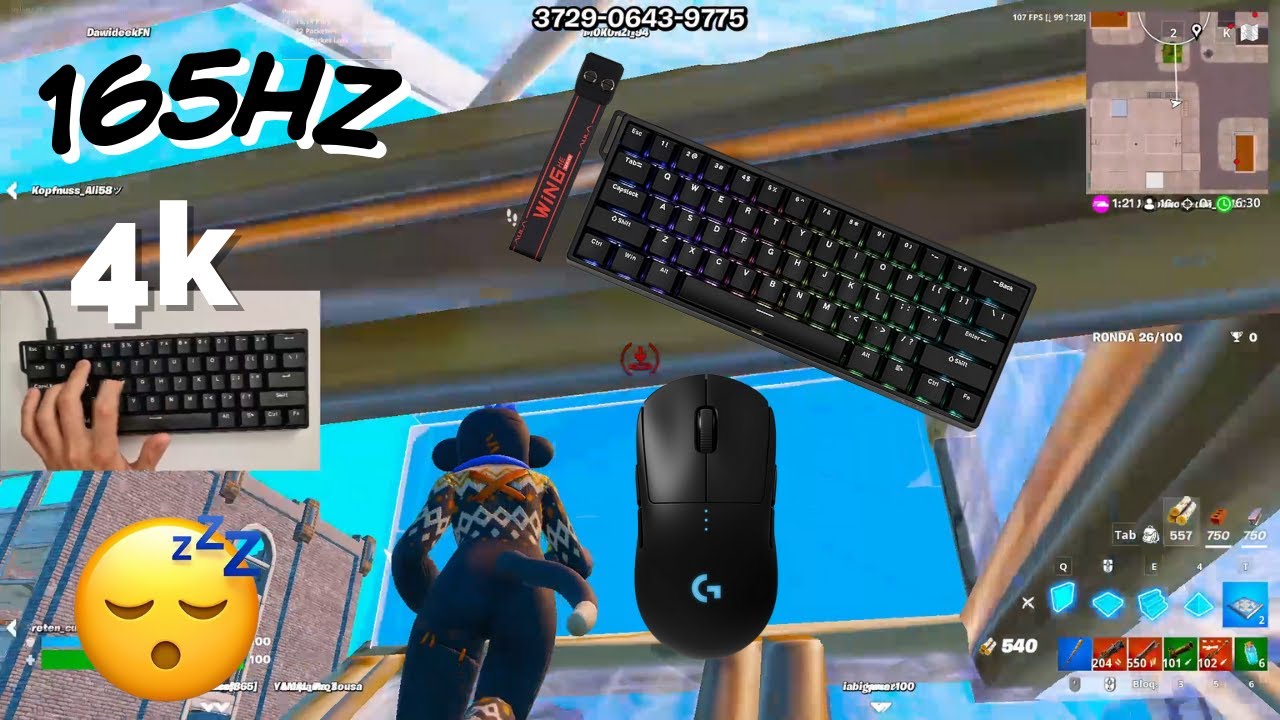 Aula WIN60HE Fortnite🤩Keyboard Sounds ASMR 165 FPS Smooth 4K⭐