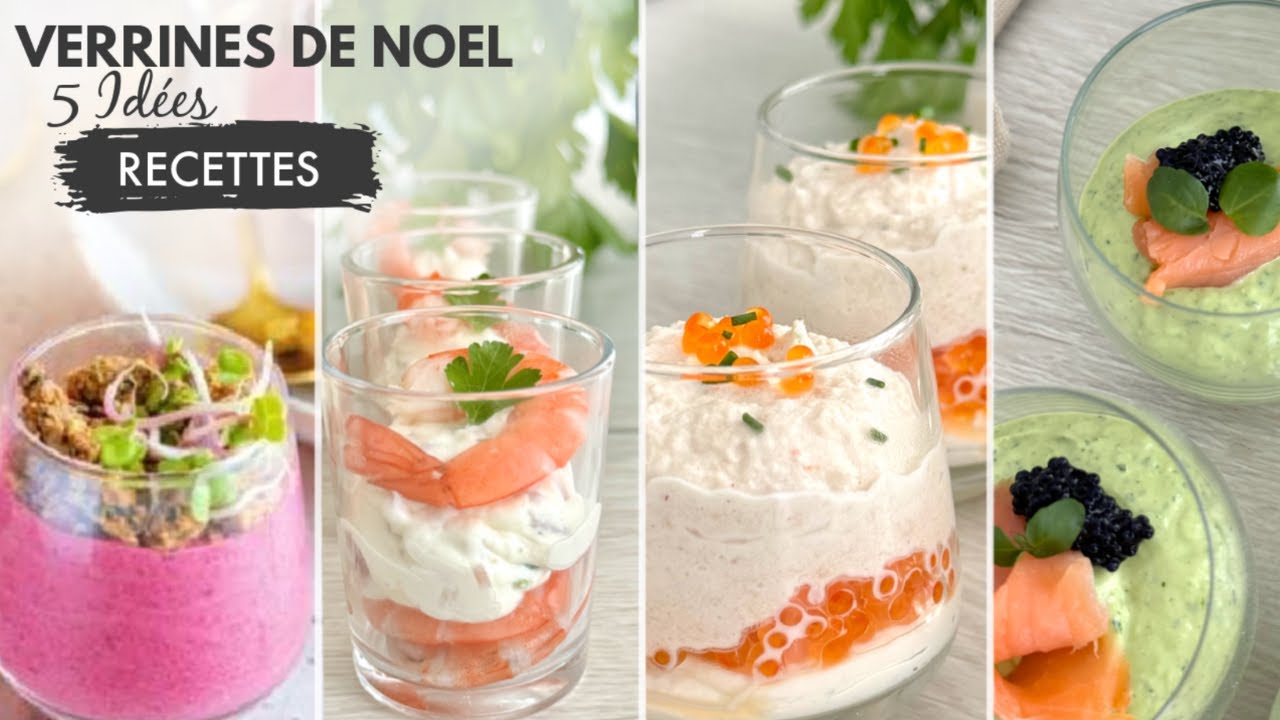 VERRINE DE NOEL | 5 idées simples & rapides d'apéritifs | amuse bouche petit budget & Meal Prep ✨
